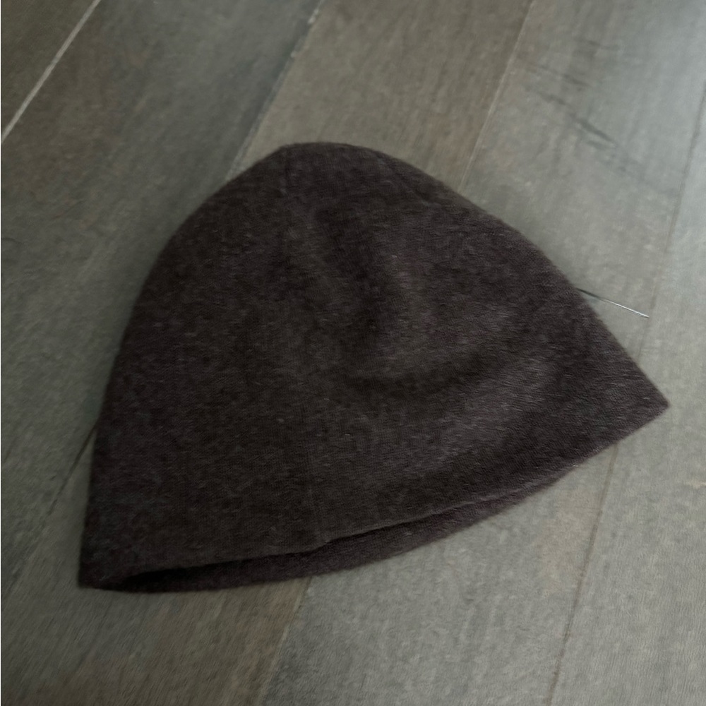 Banana Republic - 100% cashmere reversible beanie (brown heather / brown+stripe)